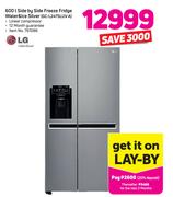 LG 600Ltr Side By Side Freezer Fridge Water & Ice Silver GC-L247SLUV A