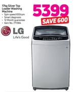 LG 17Kg Silver Top Loader Washing Machine 