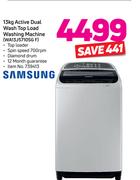 Samsung 13Kg Active Dual Wash Top Load Washing Machine WA13J5710SG F