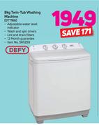 Defy 8Kg Twin Tub Washing Machine DTT166