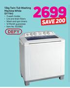 Defy 13Kg Twin Tub Washing Machine White DTT164