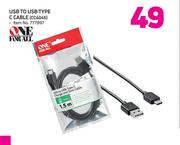 One For All USB To USB Type C Cable (CC4045)