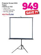 Ultra Link Projector Sreen With Tripod (TRIPOD UL-TS0)
