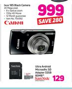 Canon Ixus 185 Black Camera