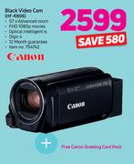 Canon Black Video Cam (HF-R806) + Free Canon Greeting Card Pack