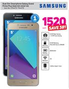 Samsung Dual SIm Smartphone Galaxy Grand Prime Plus Gold (SM-G532F DS)-Each