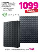 Seagate 2TB 2.5" Expansion External Hard Drive (STEA2000400)