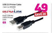 Ellies USB Ma USB M Printer Lead