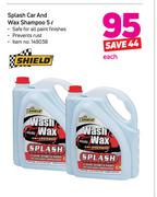 Shield Splash Car And Wax Shampoo-5L Each