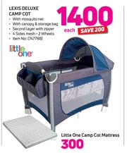 Special Little One Lexis Deluxe Camp Cot m.guzzle .za