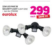 Eurolux 22W LED PAR 38 Security Light (LIGHT 22W)-Each