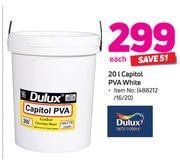 Dulux 20L Capitol PVA White