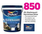 Dulux 20L Weatherguard Matt Brilliant White