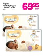 Huggies New Baby Nappies Carry Pack Size 1-42s Pack- Each