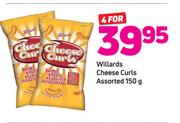 Willards Cheese Curls Assorted-4 x 150g