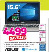 Asus 15.6" Intel Celeron Notebook X541NA-GQ278T
