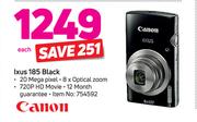 Canon Ixus 185 Black-Each