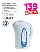 Logik 1.7Ltr Cordless Kettle White RSH-441668-01