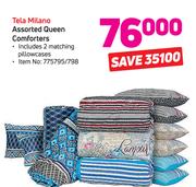 Tela Milano Assorted Queen Comforters Including 2 Matching Pillowcases