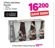 Always Home 3 Piece Bistro Glass Mug Set
