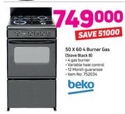 Beko 50 x 60 4 Burner (Stove Black B)