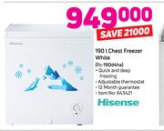 Hisense 190L Chest Freezer White (Fc-19Dd4ha)