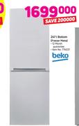 Beko 247L Bottom Freezer (Metallic)
