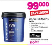 Homestead 20L Fast Hide Matt PVA (Cream, Peach And Sand)-Each 