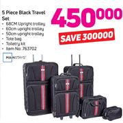 Mainstays 5 Piece Black Travel Set