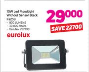 Eurolux 10W LED Floodlight Without Sensor Black FS239