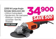 Black+Decker 230mm Angle Grinder 2200W BDGL2223-B9