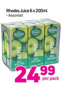 Rhodes Juice-6 x 200ml