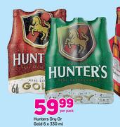 Hunters Dry Or Gold-6 x 330ml