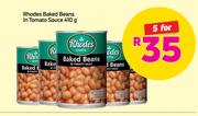 Rhodes Baked Beans In Tomato Sauce-5 x 410g