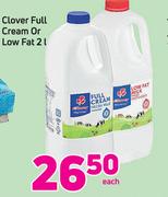 Clover Full Cream Or Low Fat-2Ltr