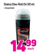 Status Deo Roll On-50ml Each