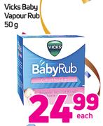 Vicks Baby Vapour Rub-50g Each