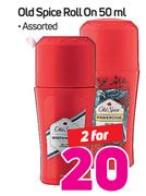 Old Spice Roll On-2 x 50ml Each