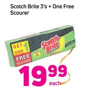 Scotch Brite 3's + One Free Scourer-Each