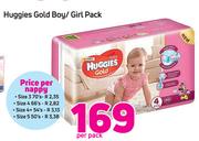 Huggies Gold Boy/Girl Nappy Size 5 50's Pack-Per Nappy