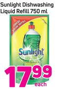 Sunlight Dishwashing Liquid Refill-750ml Each