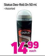 Status Deo Roll On Assorted-50ml Each