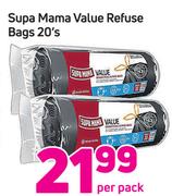 Supa Mama Value Refuse Bags-20's Per Pack