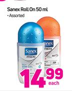 Sanex Roll On Assorted-50ml Each