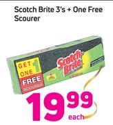 Scotch Brite 3's + One Free Scourer-Each