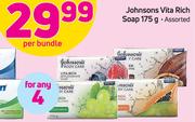 Johnsons Vita Rich Soap Assorted-4 x 175g