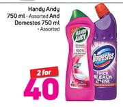 Handy Andy-750ml And Domestos-750ml-For 2