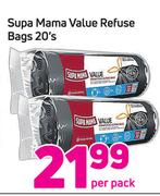 Supa Mama value Refuse Bags-20s Per Pack