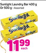 Sunlight Laundry Bar-400g Or 500g Each