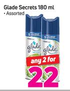 Glade Secrets Assorted-2 x 180ml